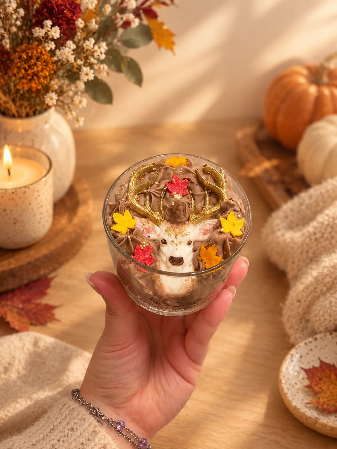 🦌 Bougie Cerf – Parfum Hydromel