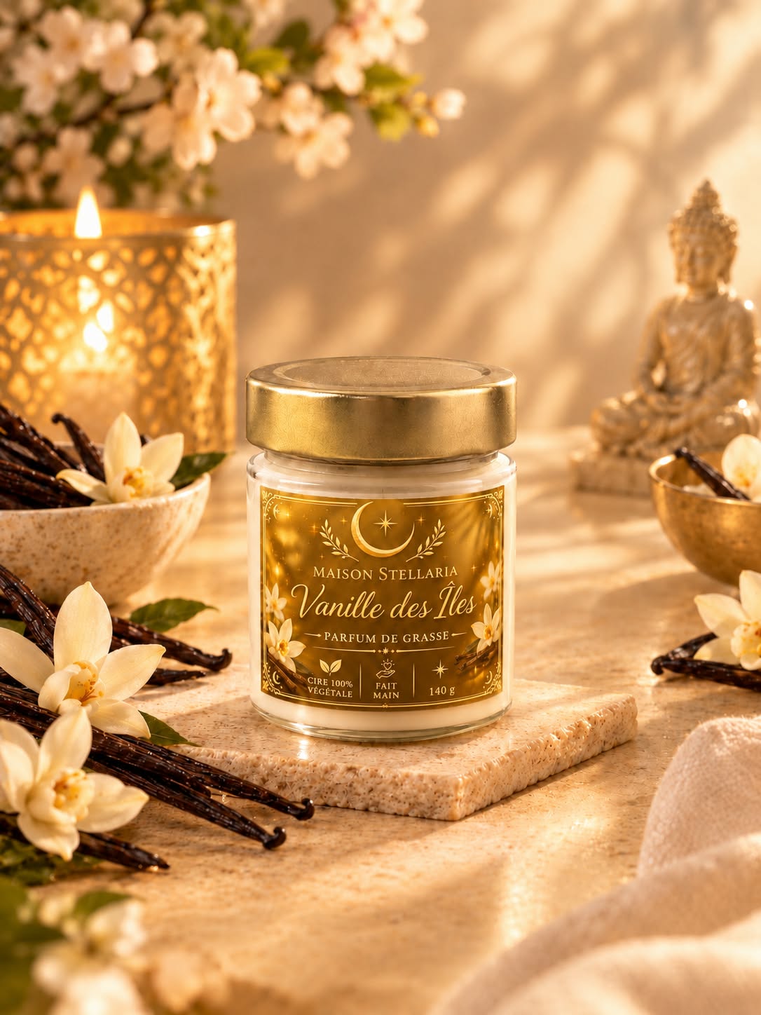 Bougie parfumée paillettes Étoile ✨