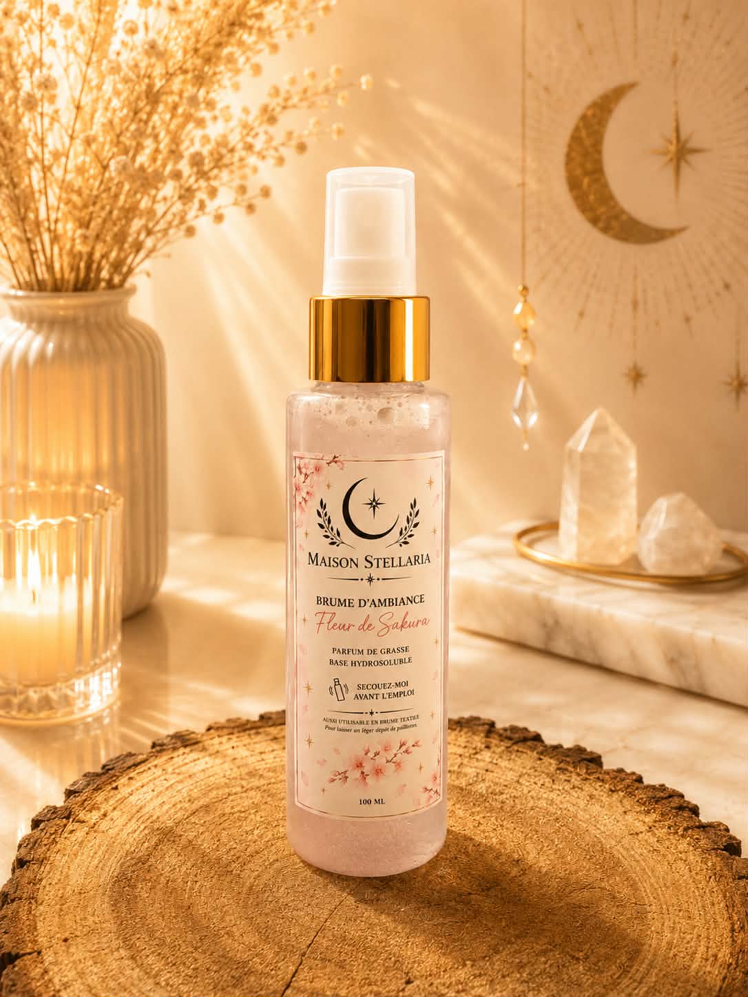 🌙 Brume d’Ambiance & Textile Fleur de Sakura